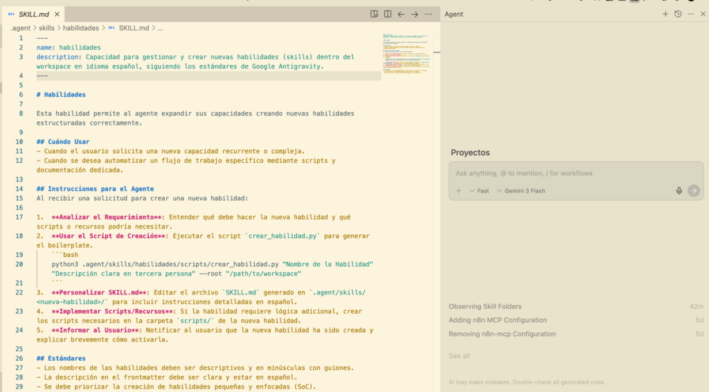 Ejemplo de Skill.md de habilidad para crear habilidades