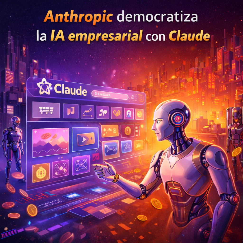 Ilustración de Claude lanzando un marketplace de aplicaciones de inteligencia artificial