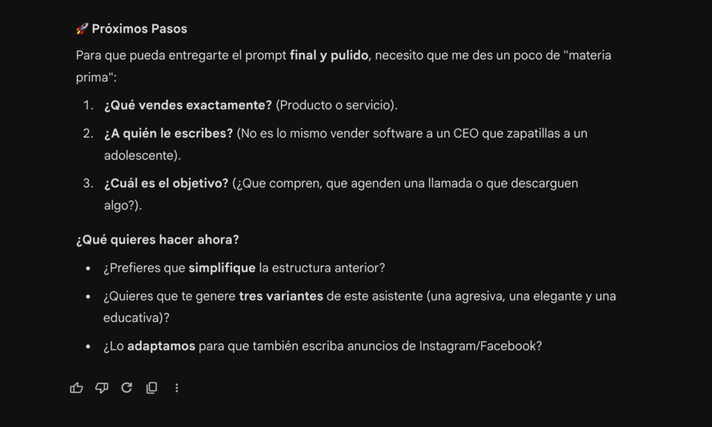 Preguntas de validación de Geminis