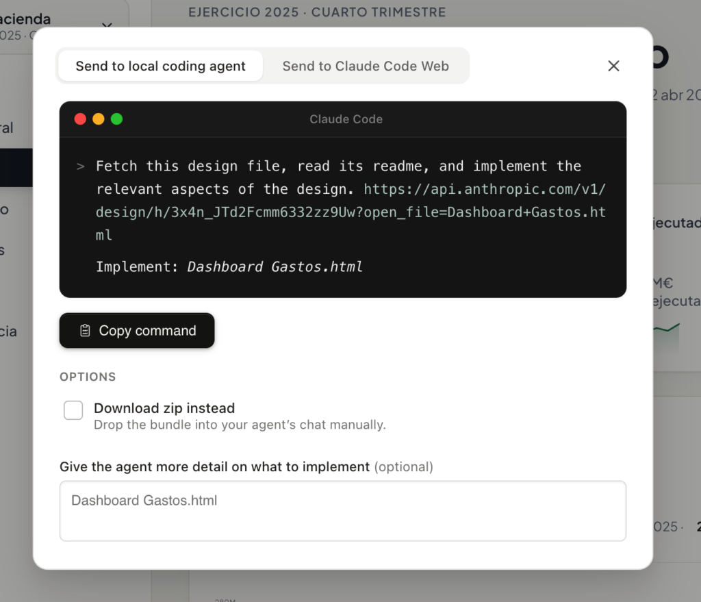 Prompt generado para copiar en Claude Code