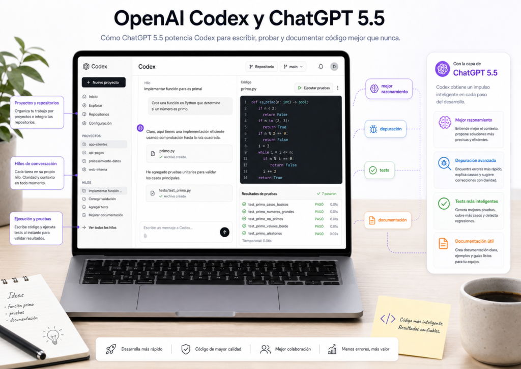 Imagen de OpenAi Codex y ChatGpt 5.5