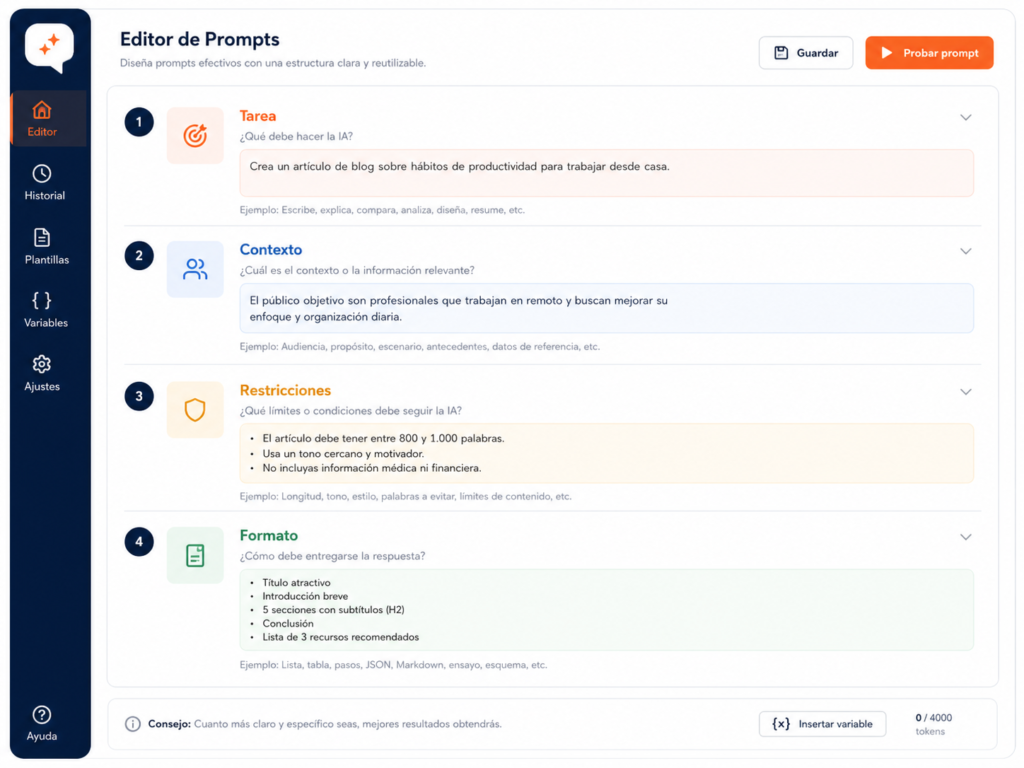 Simulacion prompt bloques